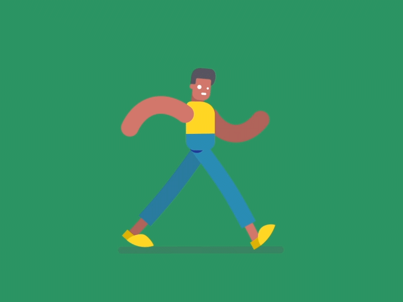 Enthusiastic walking boy character gif loop man walk walk cycle walkcycle walking