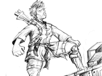 Warrior adobephotoshop black white character art character concept comic design dribbble illustration quicksketch rough sketch wacom tablet