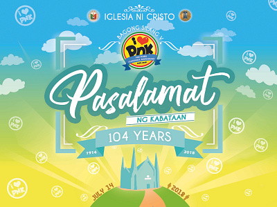Pasalamat ng Kabataan (Children Worship Thanks Giving) design illustration typography