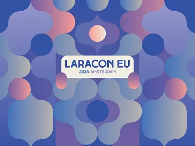Laracon EU 2018 campaign blue branding conference custom typography developers graphic design laravel typography