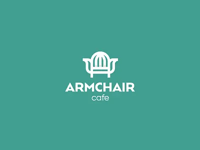 Armchair Cafe Logo armchair branding cafe identity line logo logodesign logodesigner mark symbol