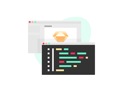 Handing over Design code collaboration design illustration sketch ui