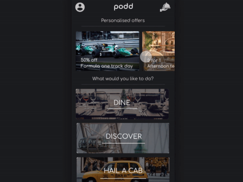 Hotel Concierge App animation app design ui ux
