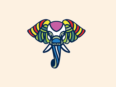 colorful elephant branding character colorful colorful logo design elephants icon illustration internet logo logos mascot logo modern