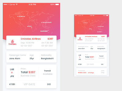 Air Ticketing App-Ticket Details andorid animation free ios iphone mockup modern psd screen ui ux