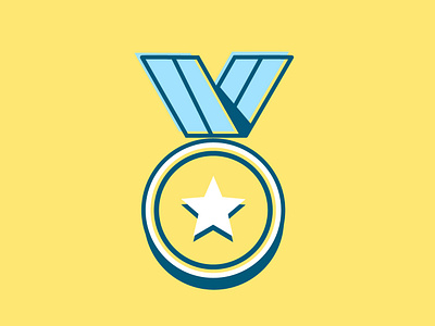 The Champs Are Here! 1st champ dental dentech dentist design flat gold icon illustration line medal minimal olympics simple star vector