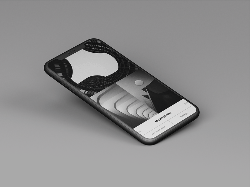 Moodboard App animation app app animation clean concept framer minimal moodborad ui ux wip