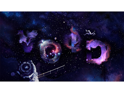 VOID compositing graphic design nebula photoshop space typography visual art