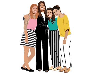 Team Capurro capurro digital illustration girls italian ladies people illustration simona team capurro vector art wedding illustration