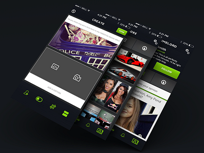 Photo Poll/Contest App contest mobile mock up photo start up ui