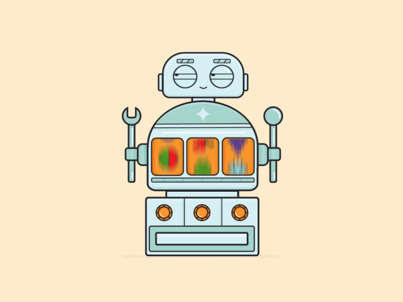 404 Page 404 error 404page adobe aftereffects adobe illustrator charactedesign flat design fruit jackpot line art robot slot game slot machine