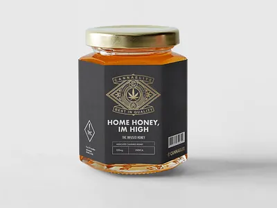 CannaElite Honey Packaging black edible honey marijuana occult packaging pot weed