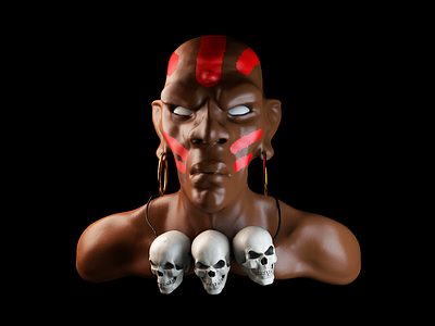 Dhalsim (Street Fighter) 3d 3d artist 3d model 3d sculpting 3dart 3dmodel cgi cinema 4d cinema4d design dhalsim digital art digitalart gamer geek pixologic rendering sculptris street fighter zbrush