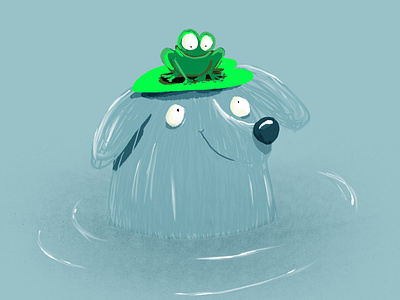 Frog & Dog dog dogdaysofsummerart frog kidlit quickie summer