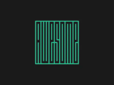 Awesome Lettering #6 awesome customtype daily daily challange dailytype graphic lettering logo logotype type typehip typography typovn