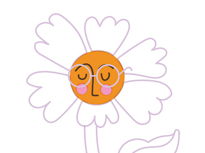 John Lennon as a flower floral flower flower illustration glasses illustration john lennon love
