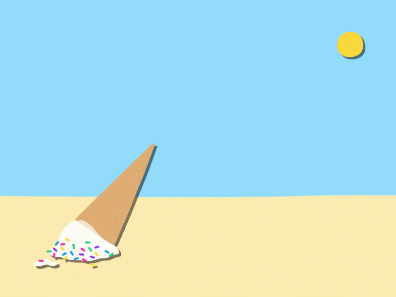 SummerLovin' animation beach design gif ice cream illustration summer vacation