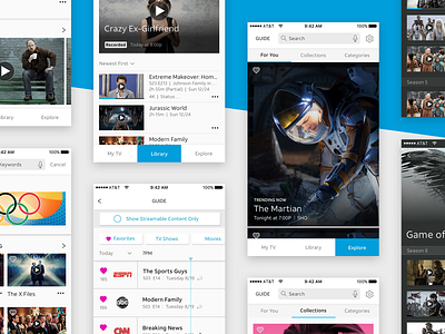 DirecTV NOW App Redesign app branding design logo type typography ui ux