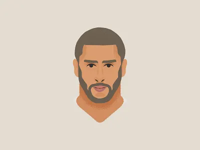 Portrait of Colin Kaepernik bust face illustration