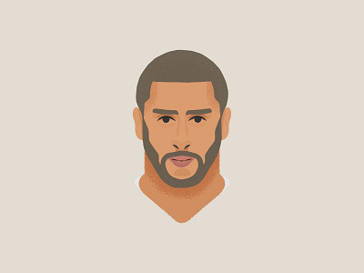 Portrait of Colin Kaepernik bust face illustration