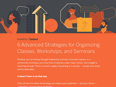 Web Based Tipsheet asset eventbrite illustration marketing orange ui web web based