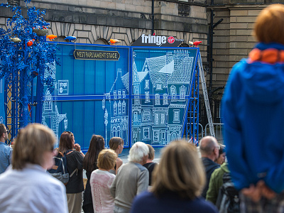 Edinburgh Fringe Street Events architecture artworking branding design edinburgh festival graphic design illustration research scotland signage stage design streetart