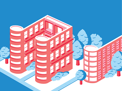 Music Buildings buildings geometric illustration isometric music vector