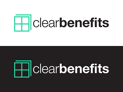 Clear Benefits Round 2 benefits brand design icon identity insurance logo minimal typography window