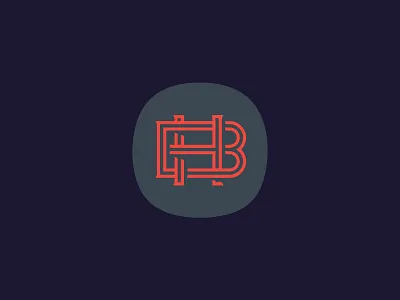 Black Helterline - Monogram blue lawfirm logomark monogram oregon pdx portland red type