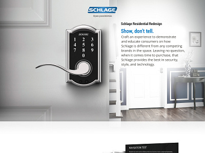 Schlage_onesheet client work lock strong web site design