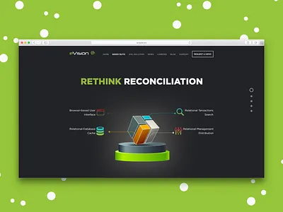 Rethink Financial Reconciliation concept demo finance financial heroimage landing landing page minimalist reconciliation slider ui ux website