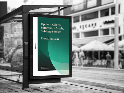 Emerald by Emirates bus stop advertisement brand branding graphic design identity identity design identity system poster print print design rebrand signage type type design typography