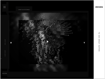 Web design art black dancing website