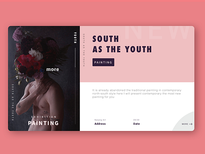 Web design art painting ticket ui website