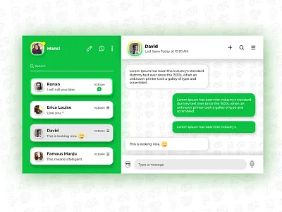 Dribble design hompage webpage whatsapp