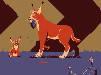 Caracal adobeillustrator animal art artwork design digitalart digitalillustration drawing graphicdesign graphics illustration illustrator vector