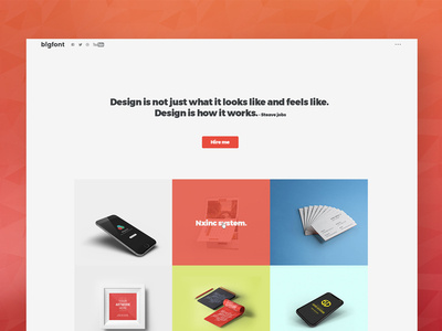 Bigfont wordpress theme design and development creative design flat portfolio typography ui ux web website wordpres