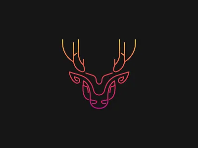 Reindeer Logo animal behance brand colorfull design dribbble gradients icon identity logo mark portfolio
