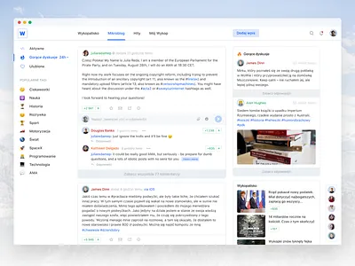 Social Media App - Microblog app cards feed minimal redesign social socialmedia ui uidesign web