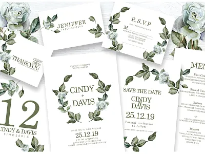 Foliage - Wedding Invitation branding card clean creative design design invitation elegant invitation floral flower foliage foliage invitation invitation card logo modern template template card wedding wedding card wedding cards wedding invitation