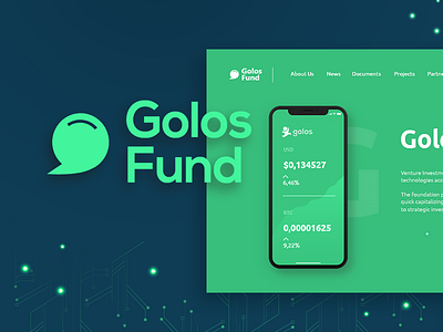 Venture Investment Fund – Logo Design bitcoin blockchain foundation golos green hightech ico investment logo logodesign venture capital