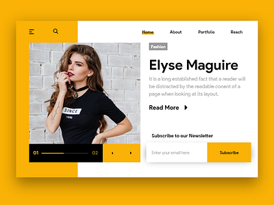 Web Profile Design Idea adobe xd black design photoshop ui user experience user interface ux web yellow