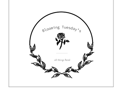 Blooming Tuesday (Minimal) branding design florist flower graphic graphic design handdrawn handrawing icon illustration illustrator lettering logo logodesigner minimal mobile vector vector art web website