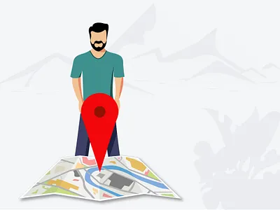 Locations design illustration