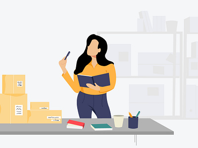 Managing Inventory design illustration