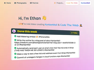 Personal Site – Home css html landing page ui web design website