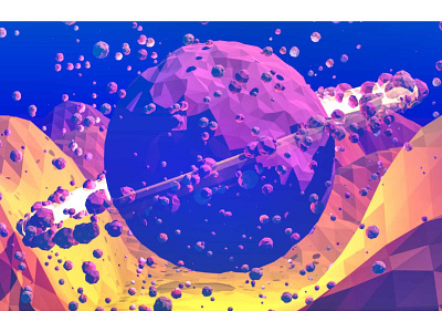 Mr. Banner Part 2 3d art blender landscape low poly planet
