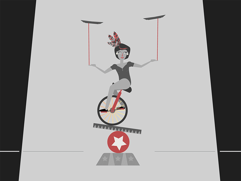 Equilibrist animate circus design domestika duik equilibrist