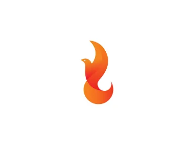 Fire + Bird bird branding clean creative fire gradient illustration logo logodesign logodesignchallenge modern simple simple clean interface