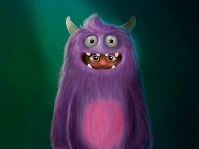 Monster - Shy adobe animation caracter design illustration monster